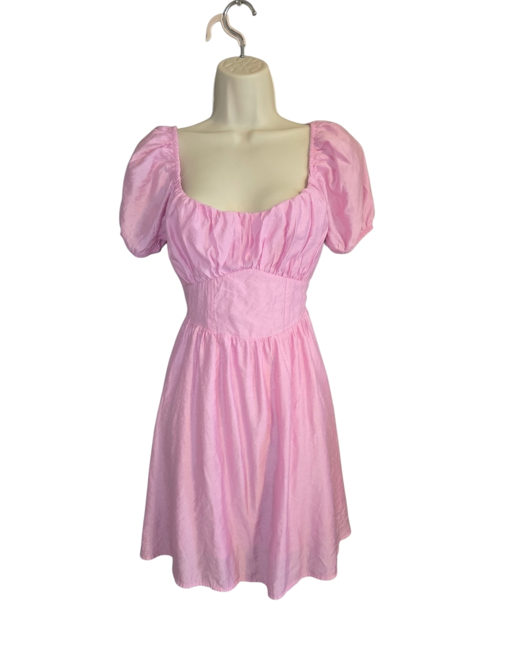 Blu Pepper Pink‎ Milkmaid Coquette Dress, Size Small